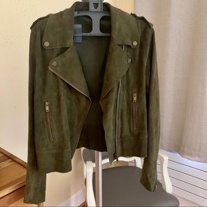 Massimo Dutti Suede Leather Jacket